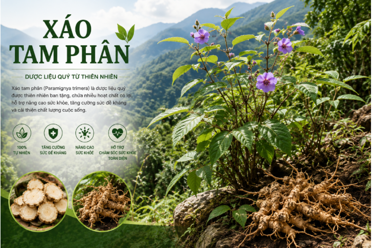 COMBO 5KG XÁO TAM PHÂN TẶNG 1KG AN XOA