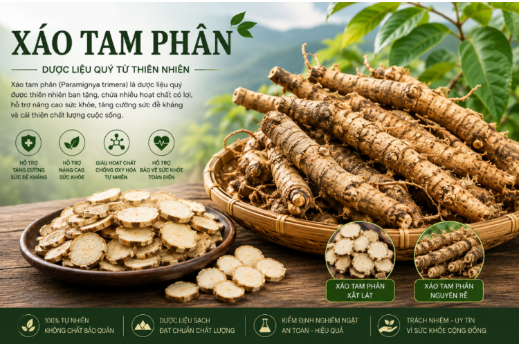 XÁO TAM PHÂN CẮT LÁT