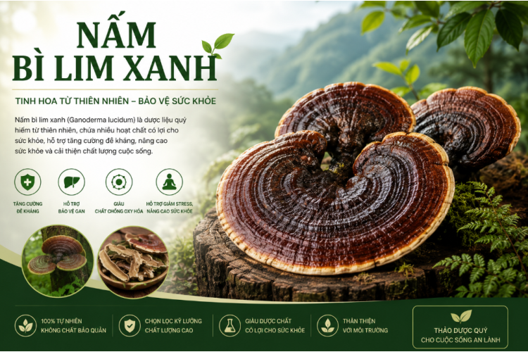 COMBO NẤM LIM XANH MUA 5KG TẶNG 1KG XÓA TAM PHÂN CẮT LÁT